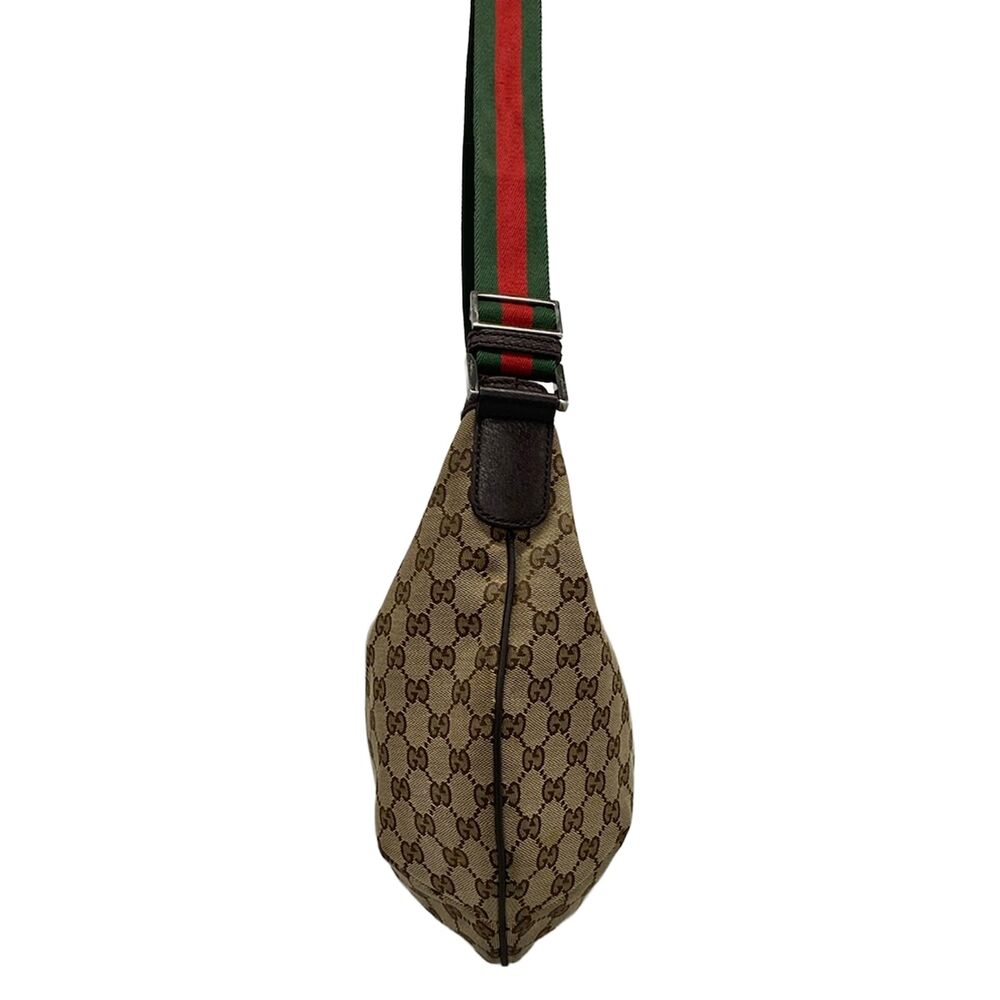 Gucci GG/Shelly Shoulder Bag 189752 Beige Dark Brown Multi Jacquard Leather - Picture 2 of 15